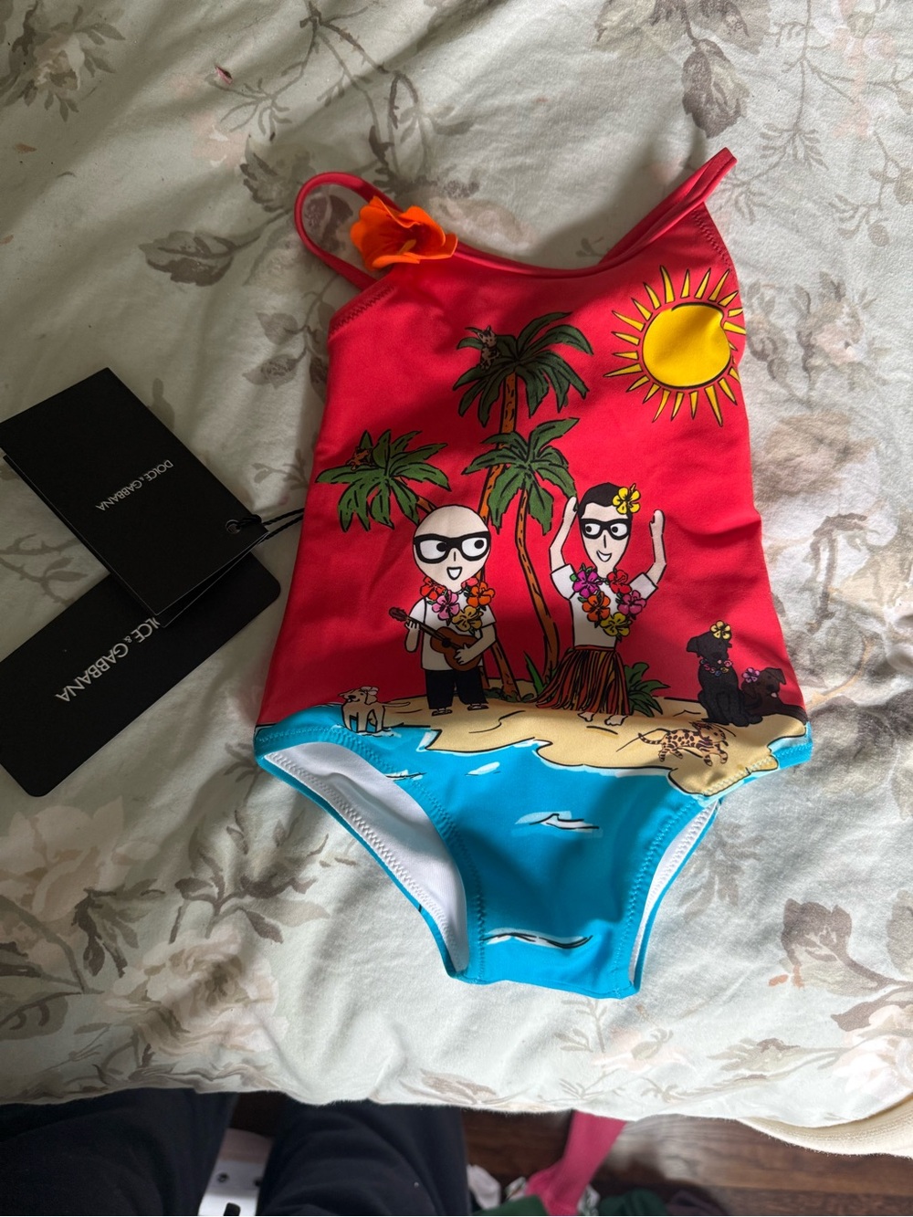 NWT Guaranteed Authentic Dolce & Gabbana “Hawaii” themed One-Piece Swimsuit - Picture 5 of 16